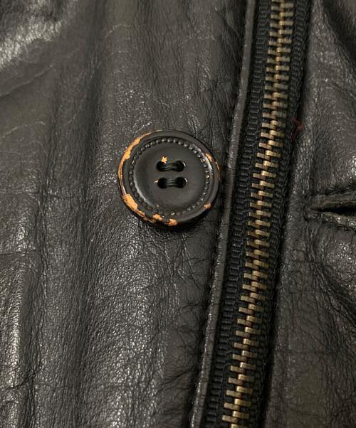 BROS PRODUCT（ブロスプロダクツ）BROS PRODUCT (ブロスプロダクツ) レザージャケット ブラック サイズ:Mの古着・服飾アイテム