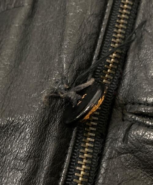 BROS PRODUCT（ブロスプロダクツ）BROS PRODUCT (ブロスプロダクツ) レザージャケット ブラック サイズ:Mの古着・服飾アイテム