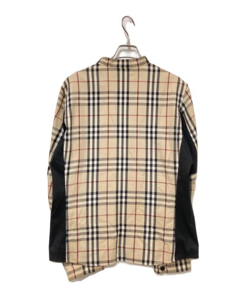 BURBERRY BLACK LABEL（バーバリーブラックレーベル）BURBERRY BLACK LABEL (バーバリーブラックレーベル) ノバチェック シングルライダースジャケット ベージュ サイズ:Lの古着・服飾アイテム