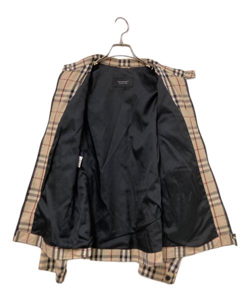 BURBERRY BLACK LABEL（バーバリーブラックレーベル）BURBERRY BLACK LABEL (バーバリーブラックレーベル) ノバチェック シングルライダースジャケット ベージュ サイズ:Lの古着・服飾アイテム
