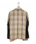 BURBERRY BLACK LABEL (バーバリーブラックレーベル) ノバチェック シングルライダースジャケット ベージュ サイズ:L：8000円