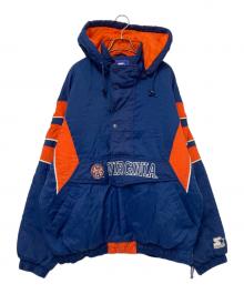 STARTER（スターター）の古着「アノラックパーカー」｜ネイビー×オレンジ