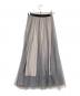 JILL BY JILLSTUART (ジル バイ ジルスチュアート) ボリュームフレアパールチュールスカート グレー×ベージュ サイズ:F：4500円