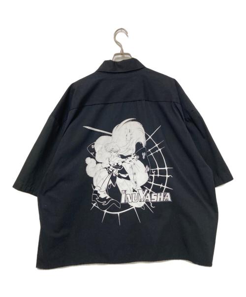 inuyasha（イヌヤシャ）inuyasha (イヌヤシャ) 00‘Sアニメプリントワークシャツ ブラック サイズ:XXLの古着・服飾アイテム
