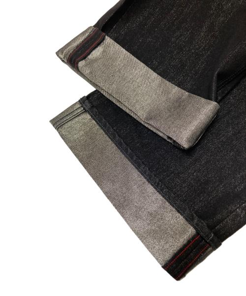 moussy（マウジー）moussy (マウジー) GLITTER DENIM WIDE STRAIGHT ブラック サイズ:2 未使用品の古着・服飾アイテム