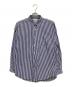 EDIFICE（エディフィス）の古着「レギュラーカラーストライプシャツ」｜ホワイト×ネイビー