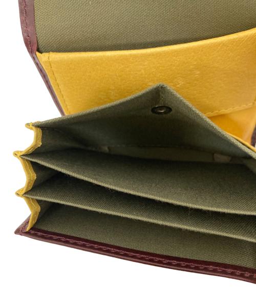 M+  millefoglie（エムピウ ミッレフォッリエ）M+  millefoglie (エムピウ ミッレフォッリエ) 2つ折りレザーウォレット ボルドーの古着・服飾アイテム