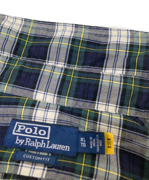 POLO RALPH LAUREN（ポロ・ラルフローレン）POLO RALPH LAUREN (ポロ・ラルフローレン) チェックシャツ グリーン×ホワイト サイズ:XLの古着・服飾アイテム