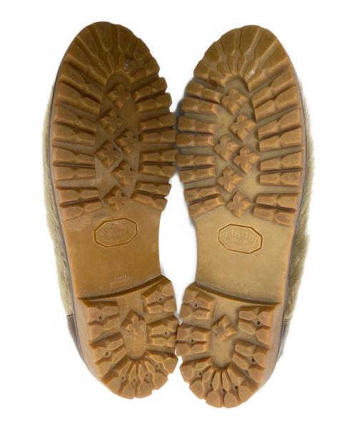 VALENTIN（バレンタイン）VALENTIN (バレンタイン) ファーローファー ベージュ×ブラウン サイズ:42の古着・服飾アイテム