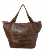 Barbe-Bleueバルブ・ブルー）の古着「レザートートバッグ」｜ブラウン