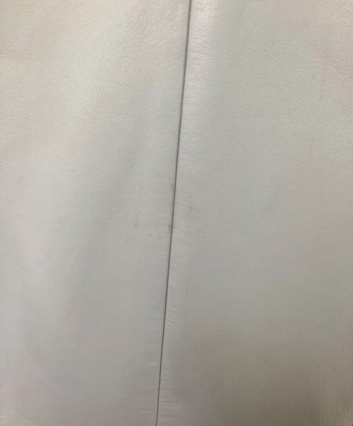 GOSTAR DE FUGA（ゴスタール ジ フーガ）GOSTAR DE FUGA (ゴスタール ジ フーガ) ノーカラーカウハイドライダースジャケット ホワイト サイズ:44の古着・服飾アイテム