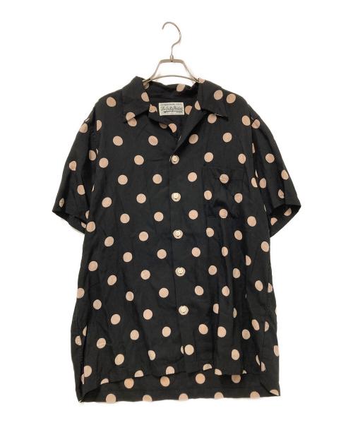 WACKO MARIA（ワコマリア）WACKO MARIA (ワコマリア) DOTS OPEN COLLAR SHIRT ブラック サイズ:Lの古着・服飾アイテム
