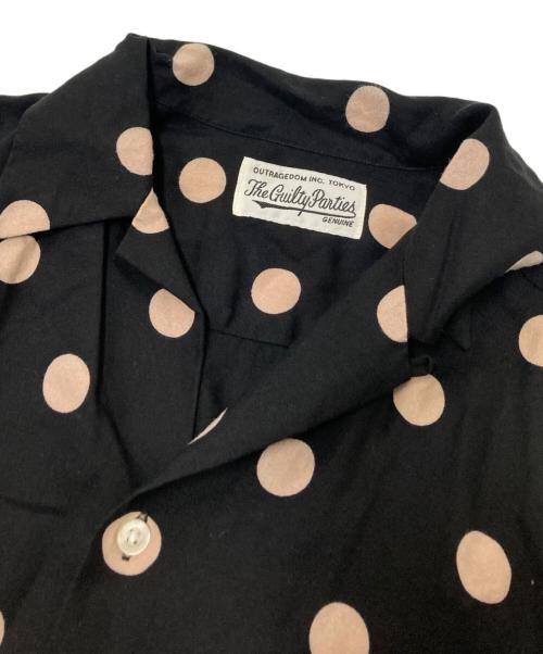 WACKO MARIA（ワコマリア）WACKO MARIA (ワコマリア) DOTS OPEN COLLAR SHIRT ブラック サイズ:Lの古着・服飾アイテム