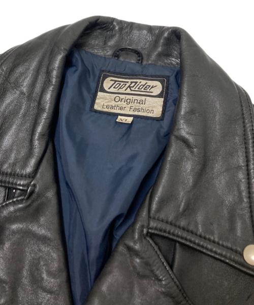 top rider（トップライダー）top rider (トップライダー) レザーライダースジャケット ブラック サイズ:XLの古着・服飾アイテム