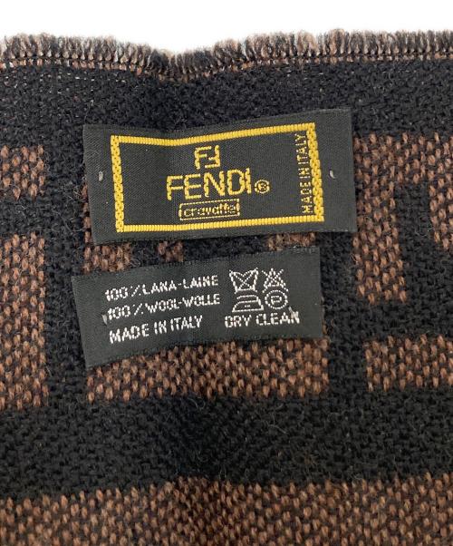 FENDI（フェンディ）FENDI (フェンディ) マフラー ブラウン×ブラック サイズ:下記参照の古着・服飾アイテム