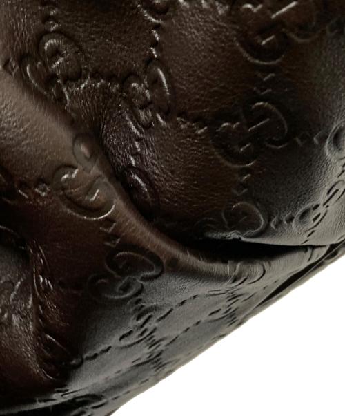 GUCCI（グッチ）GUCCI (グッチ) GGロゴレザーハンドバッグ ブラウン サイズ:下記参照の古着・服飾アイテム