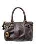 GUCCI（グッチ）の古着「GGロゴレザーハンドバッグ」｜ブラウン