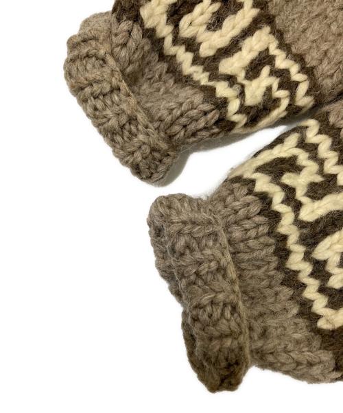 USED（ユーズド）USED (ユーズド) カウチンニットカーディガン アイボリー×グレー サイズ:下記参照の古着・服飾アイテム