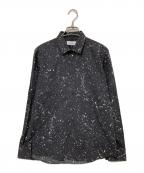 Calvin Kleinカルバンクライン）の古着「ペイント柄シャツ」｜ブラック