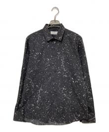 Calvin Klein（カルバンクライン）の古着「ペイント柄シャツ」｜ブラック
