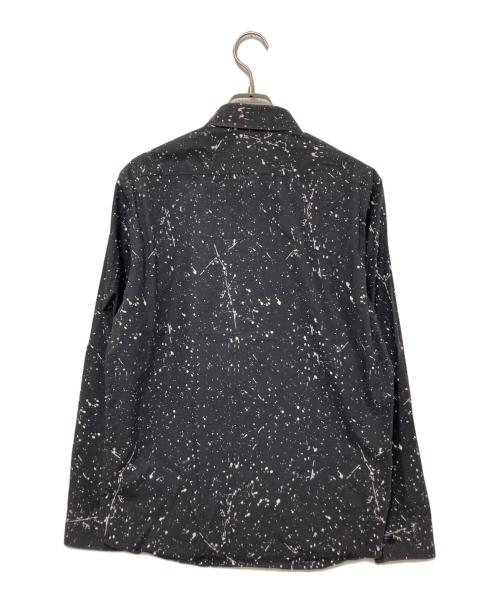 Calvin Klein（カルバンクライン）Calvin Klein (カルバンクライン) ペイント柄シャツ ブラック サイズ:Mの古着・服飾アイテム