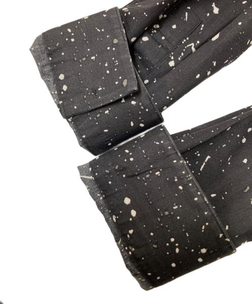 Calvin Klein（カルバンクライン）Calvin Klein (カルバンクライン) ペイント柄シャツ ブラック サイズ:Mの古着・服飾アイテム