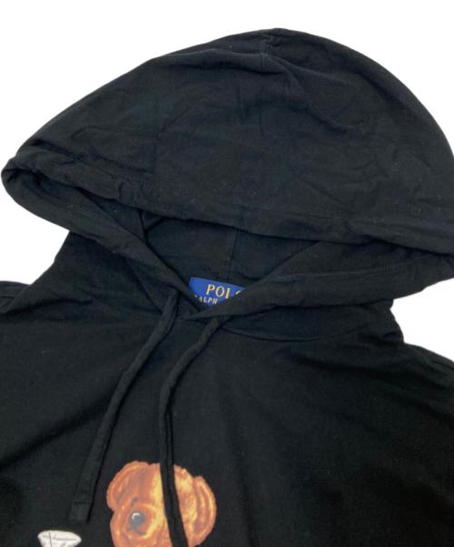 POLO RALPH LAUREN（ポロ・ラルフローレン）POLO RALPH LAUREN (ポロ・ラルフローレン) ポロベアプリントパーカー ブラック サイズ:Mの古着・服飾アイテム