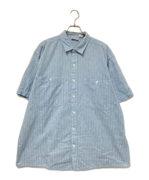 Patagonia（パタゴニア）Patagonia (パタゴニア) コットンストライプシャツ グリーン サイズ:Lの古着・服飾アイテム