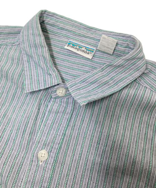 Patagonia（パタゴニア）Patagonia (パタゴニア) コットンストライプシャツ グリーン サイズ:Lの古着・服飾アイテム