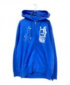 Canyon clothingキャニオン・クロージング）の古着「プリントジップパーカー」｜ブルー