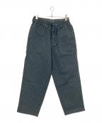 DESCENDANTディセンダント）の古着「SHORE STRIPE BEACH TROUSERS」｜ブラック