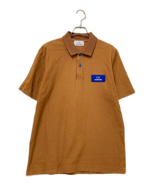 Calvin Klein（カルバンクライン）Calvin Klein (カルバンクライン) ポロシャツ ブラウン サイズ:XLの古着・服飾アイテム