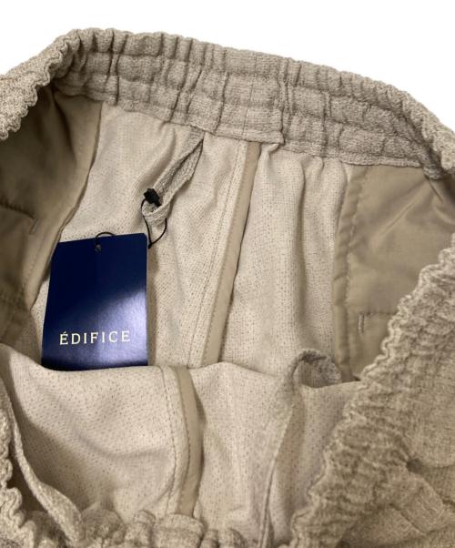 EDIFICE（エディフィス）EDIFICE (エディフィス) ライトツイード1タックイージーパンツ ベージュ サイズ:3 未使用品の古着・服飾アイテム