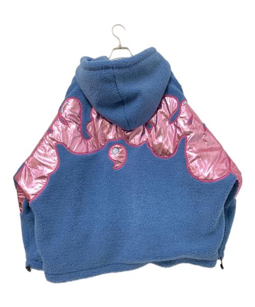 GALFY（ガルフィー）GALFY (ガルフィー) ボアジャケット ピンク×ブルー サイズ:中型犬（L）の古着・服飾アイテム