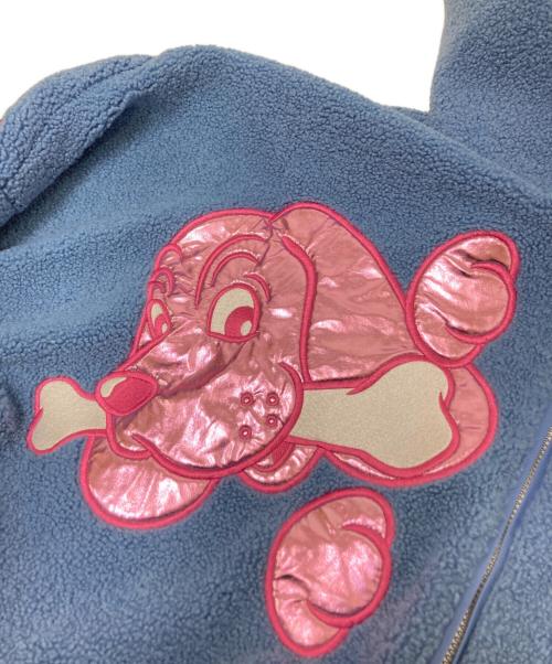GALFY（ガルフィー）GALFY (ガルフィー) ボアジャケット ピンク×ブルー サイズ:中型犬（L）の古着・服飾アイテム