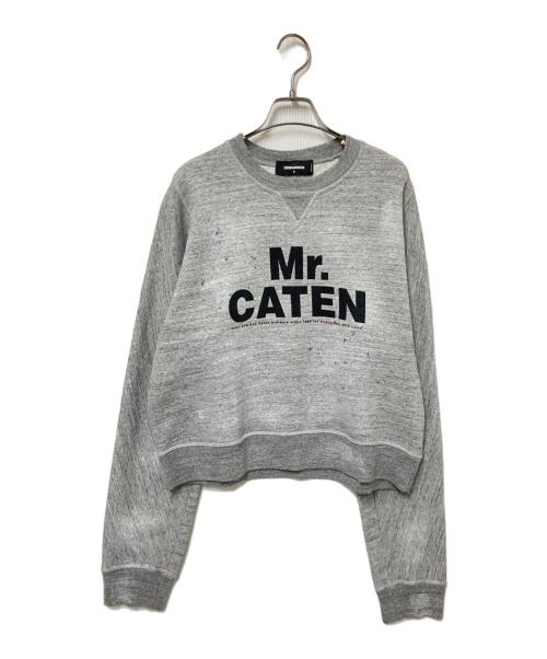 DSQUARED2（ディースクエアード）DSQUARED2 (ディースクエアード) プリントスウェット グレー サイズ:Sの古着・服飾アイテム