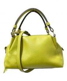 LORISTELLA（ロリステッラ）の古着「2WAYレザーショルダーバッグ」｜イエローグリーン