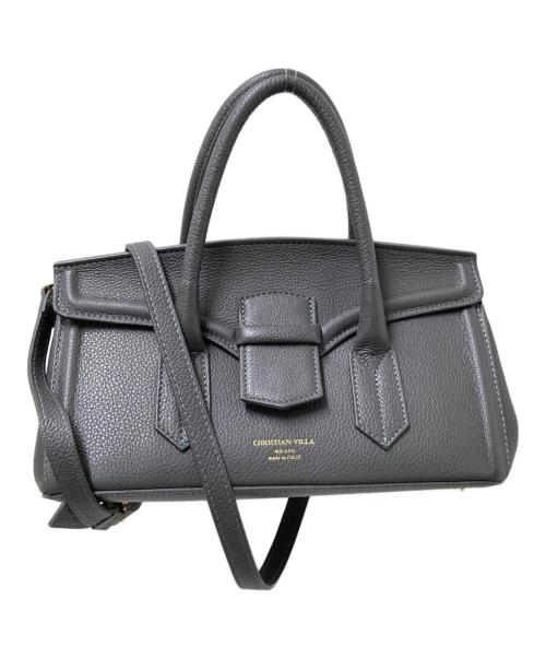 CHRISTIAN VILLA（クリスチャンヴィラ）CHRISTIAN VILLA (クリスチャンヴィラ) wide shape hand bag グレー サイズ:下記参照の古着・服飾アイテム