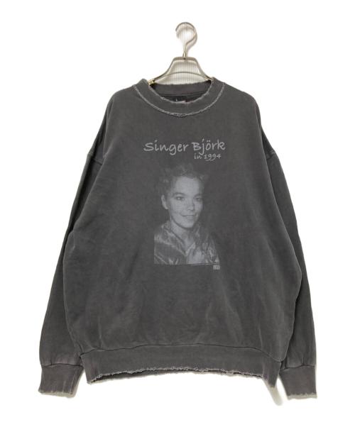 SCREEN STARS BEST（スクリーンズスターズベスト）SCREEN STARS BEST (スクリーンズスターズベスト) ダメージ加工プリントスウェット グレー サイズ:Lの古着・服飾アイテム