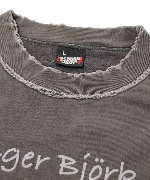 SCREEN STARS BEST（スクリーンズスターズベスト）SCREEN STARS BEST (スクリーンズスターズベスト) ダメージ加工プリントスウェット グレー サイズ:Lの古着・服飾アイテム