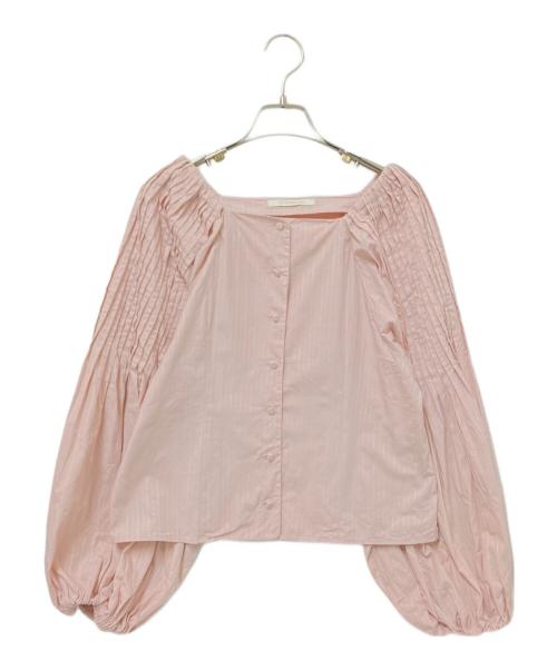 ne quittez pas（ヌキテパ）ne quittez pas (ヌキテパ) Poplin Tuck Sleeve Top ピンク サイズ:下記参照の古着・服飾アイテム