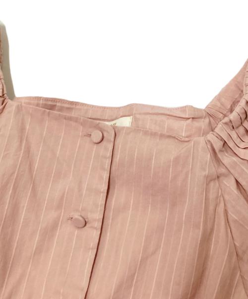 ne quittez pas（ヌキテパ）ne quittez pas (ヌキテパ) Poplin Tuck Sleeve Top ピンク サイズ:下記参照の古着・服飾アイテム