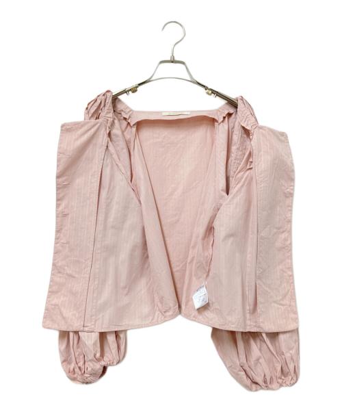 ne quittez pas（ヌキテパ）ne quittez pas (ヌキテパ) Poplin Tuck Sleeve Top ピンク サイズ:下記参照の古着・服飾アイテム