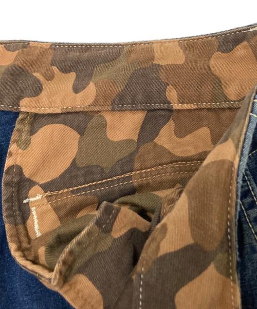 AVIREX（アヴィレックス）AVIREX (アヴィレックス) 異素材ドッキングデニムパンツ インディゴ サイズ:Lの古着・服飾アイテム
