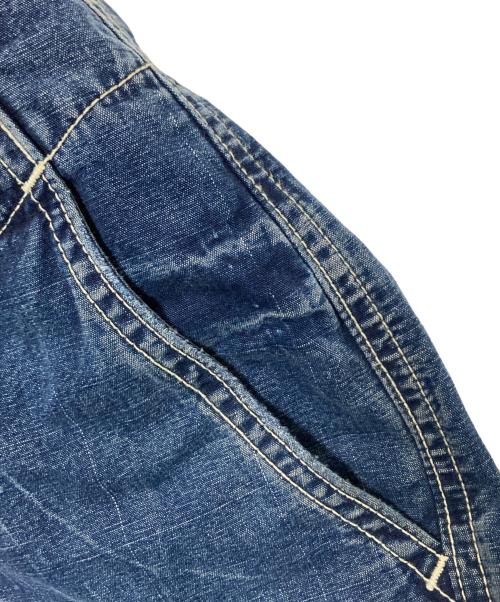 AVIREX（アヴィレックス）AVIREX (アヴィレックス) 異素材ドッキングデニムパンツ インディゴ サイズ:Lの古着・服飾アイテム