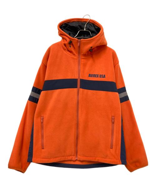 AVIREX（アヴィレックス）AVIREX (アヴィレックス) フリースジャケット オレンジ サイズ:Lの古着・服飾アイテム