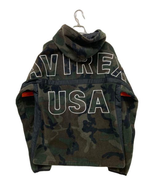 AVIREX（アヴィレックス）AVIREX (アヴィレックス) カモ柄フリースジャケット オリーブ サイズ:Lの古着・服飾アイテム