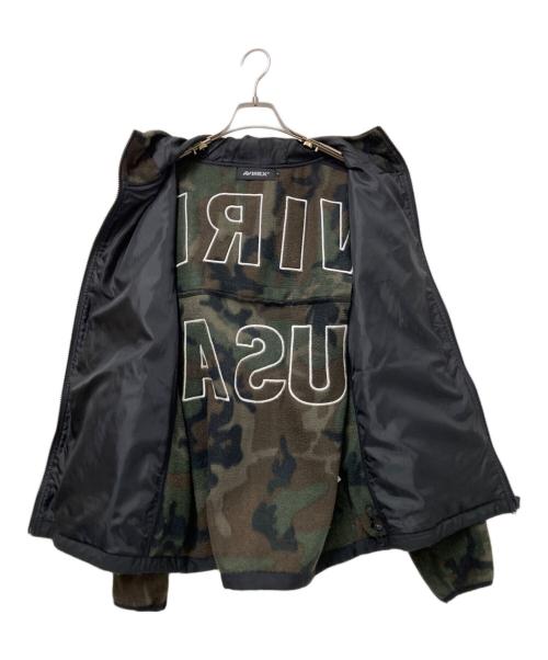 AVIREX（アヴィレックス）AVIREX (アヴィレックス) カモ柄フリースジャケット オリーブ サイズ:Lの古着・服飾アイテム