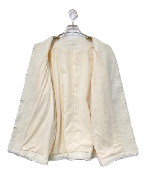 Loungedress（ラウンジドレス）Loungedress (ラウンジドレス) ノーカラージャケット アイボリー サイズ:Fの古着・服飾アイテム