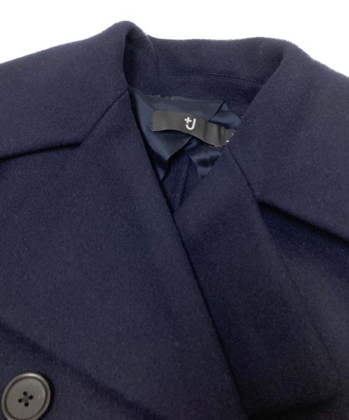 +J（プラスジェイ）+J (プラスジェイ) ダブルフェイスPコート ネイビー サイズ:Sの古着・服飾アイテム